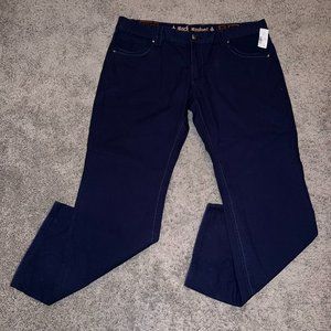 Mens Rock Revival John Straight Blue Flap Pants Denim Jeans 42x32 NWT New